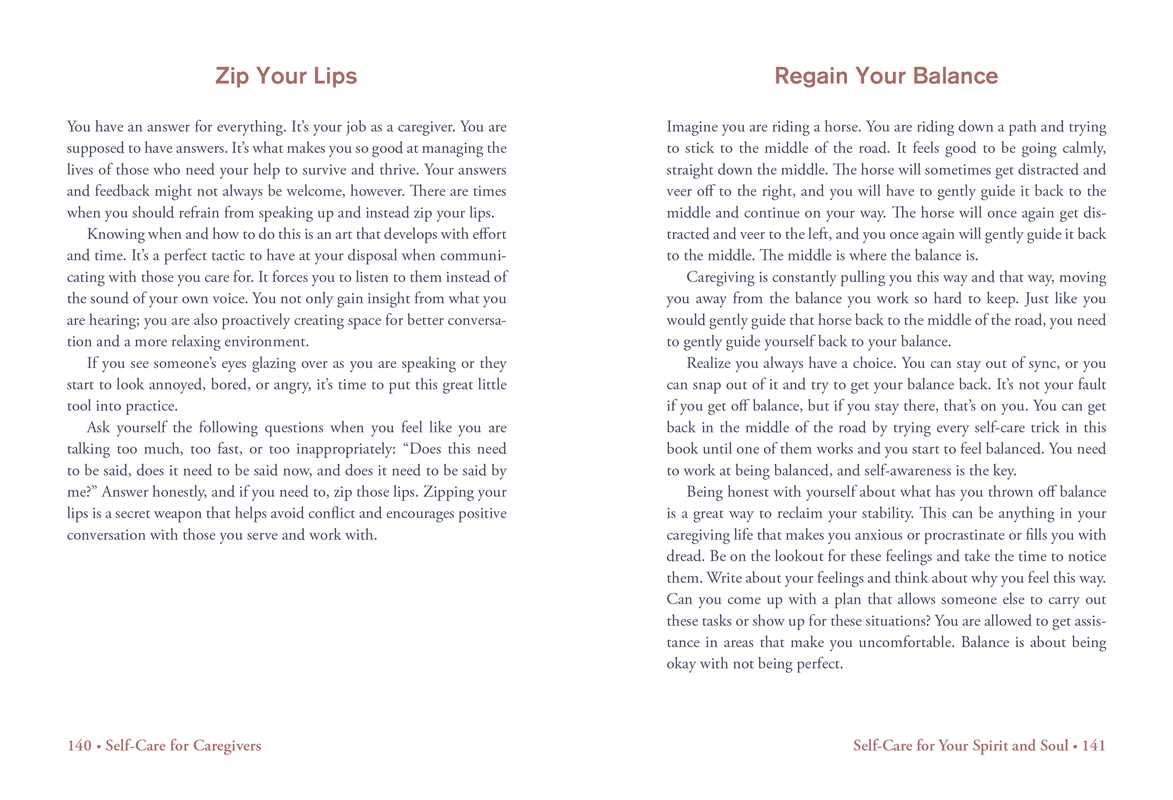 Self-Care for Caregivers by Susanne White: Hardcover; 208 pages / English