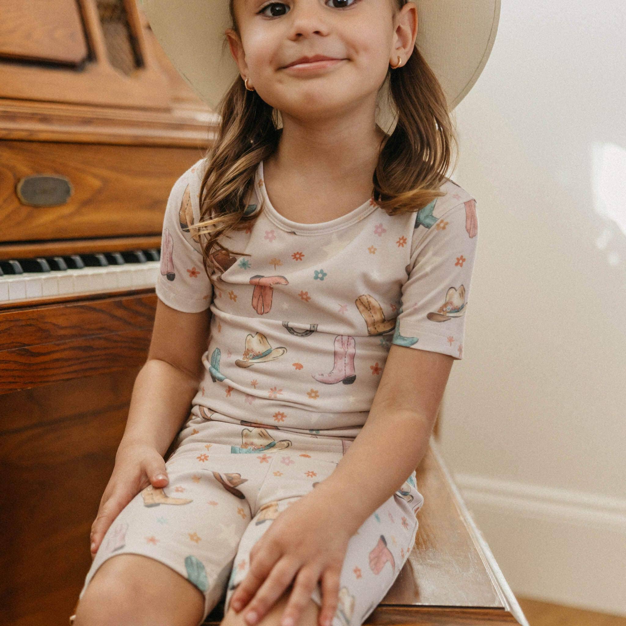 2pc Short Sleeve Pajama Set - Cheyenne: 2T