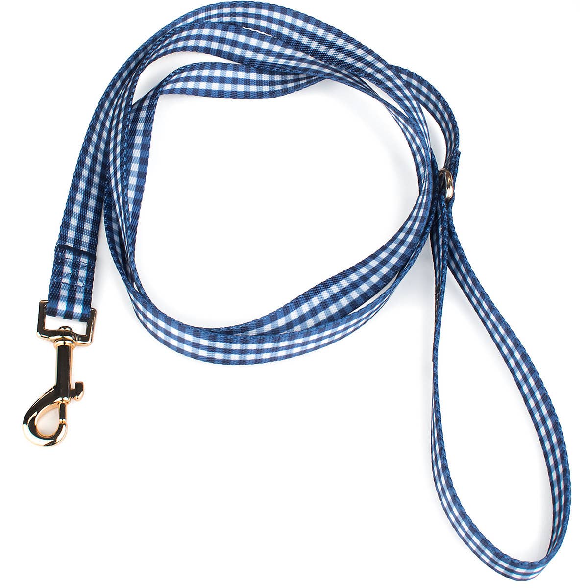 Gingham Dog Leash: Small/Medium / Black