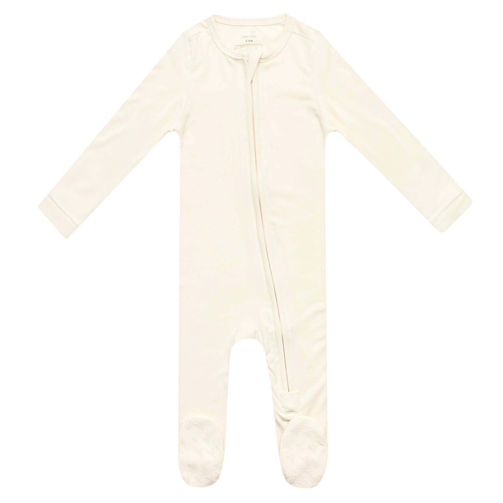 Zip-Up Footie Pajama - Cru: 3-6 Months
