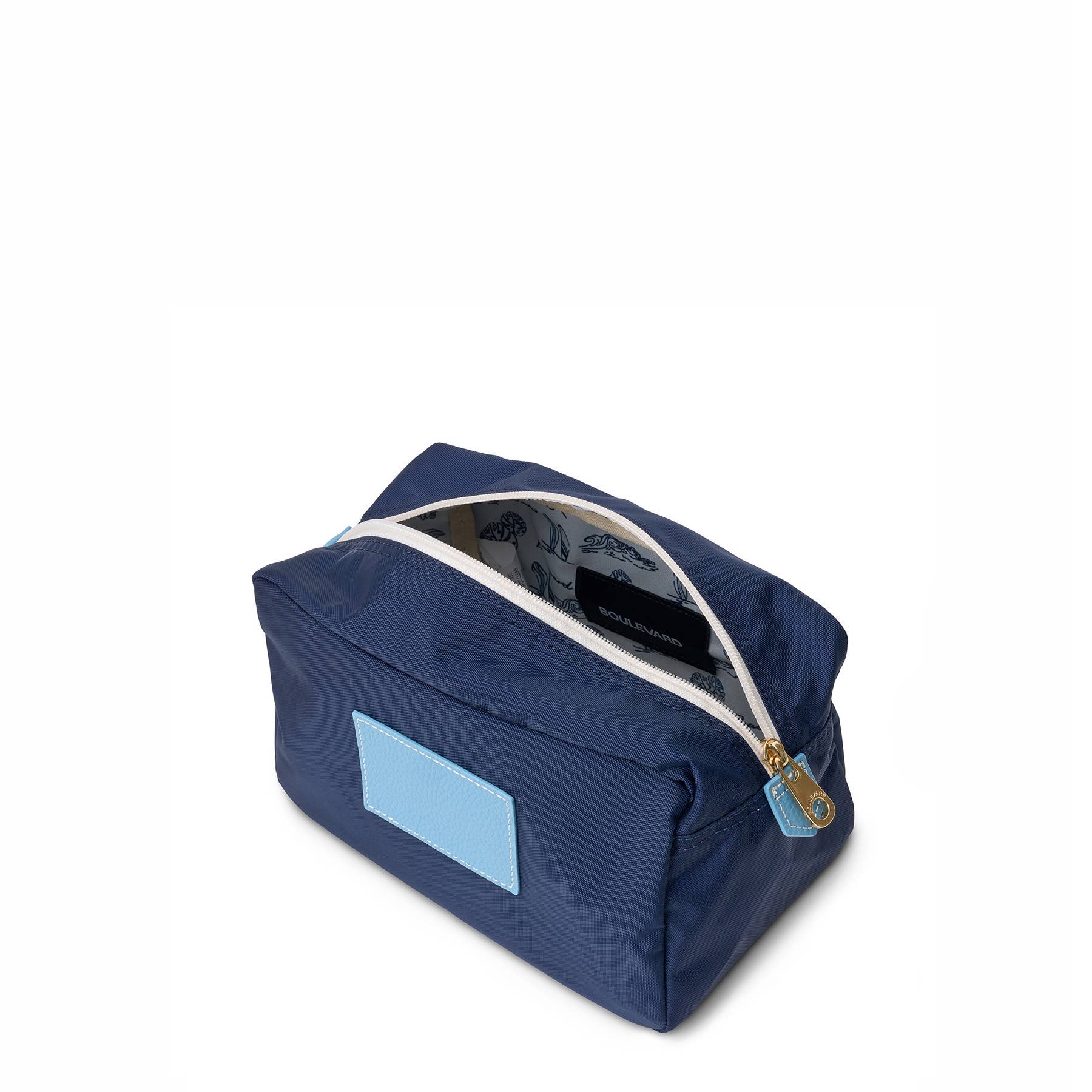 "Winnie" Large Utility Pouch (Personalizable): NAVY STRIPE