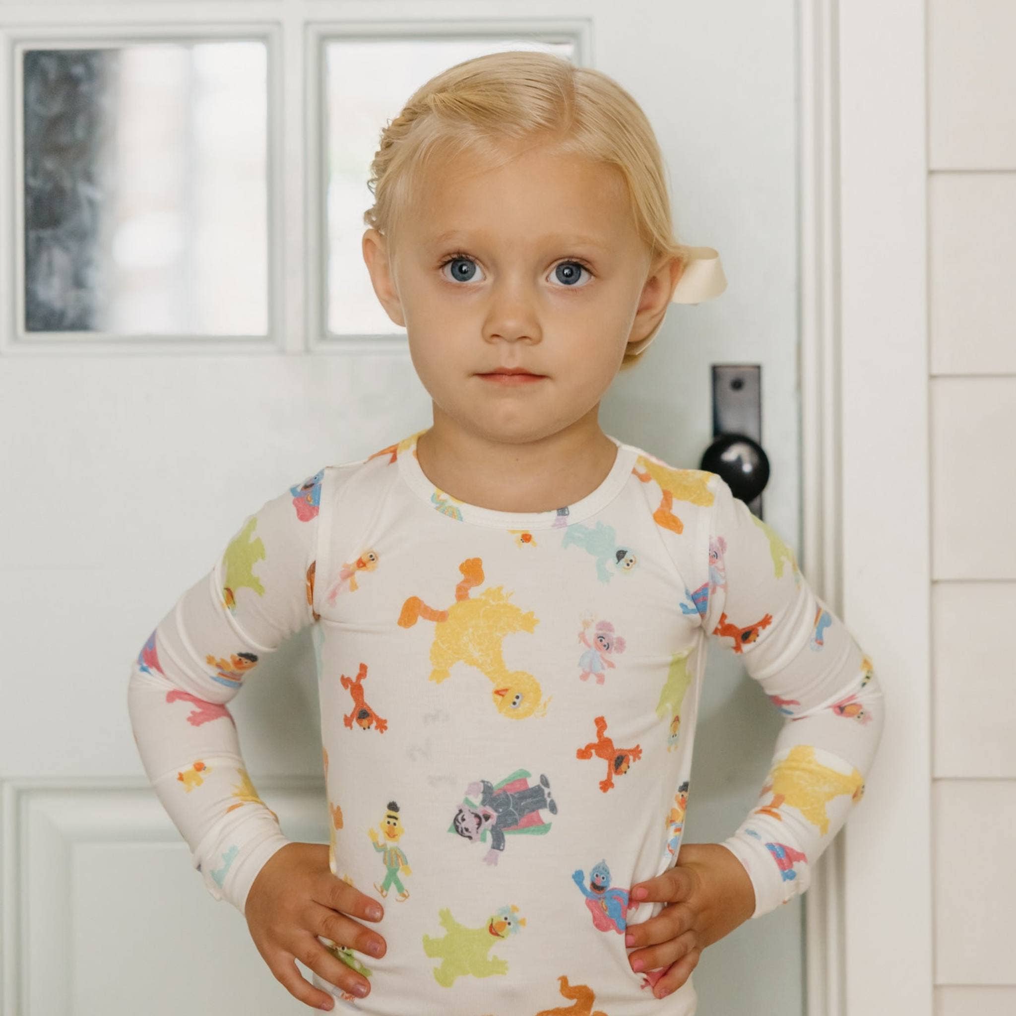 2pc Long Sleeve Pajama Set - Sesame Friends: 2T