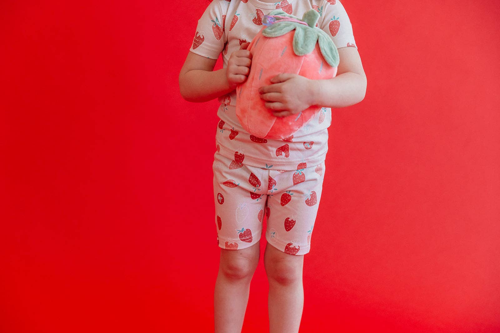 2pc Short Sleeve Pajama Set - Strawberry: 2T