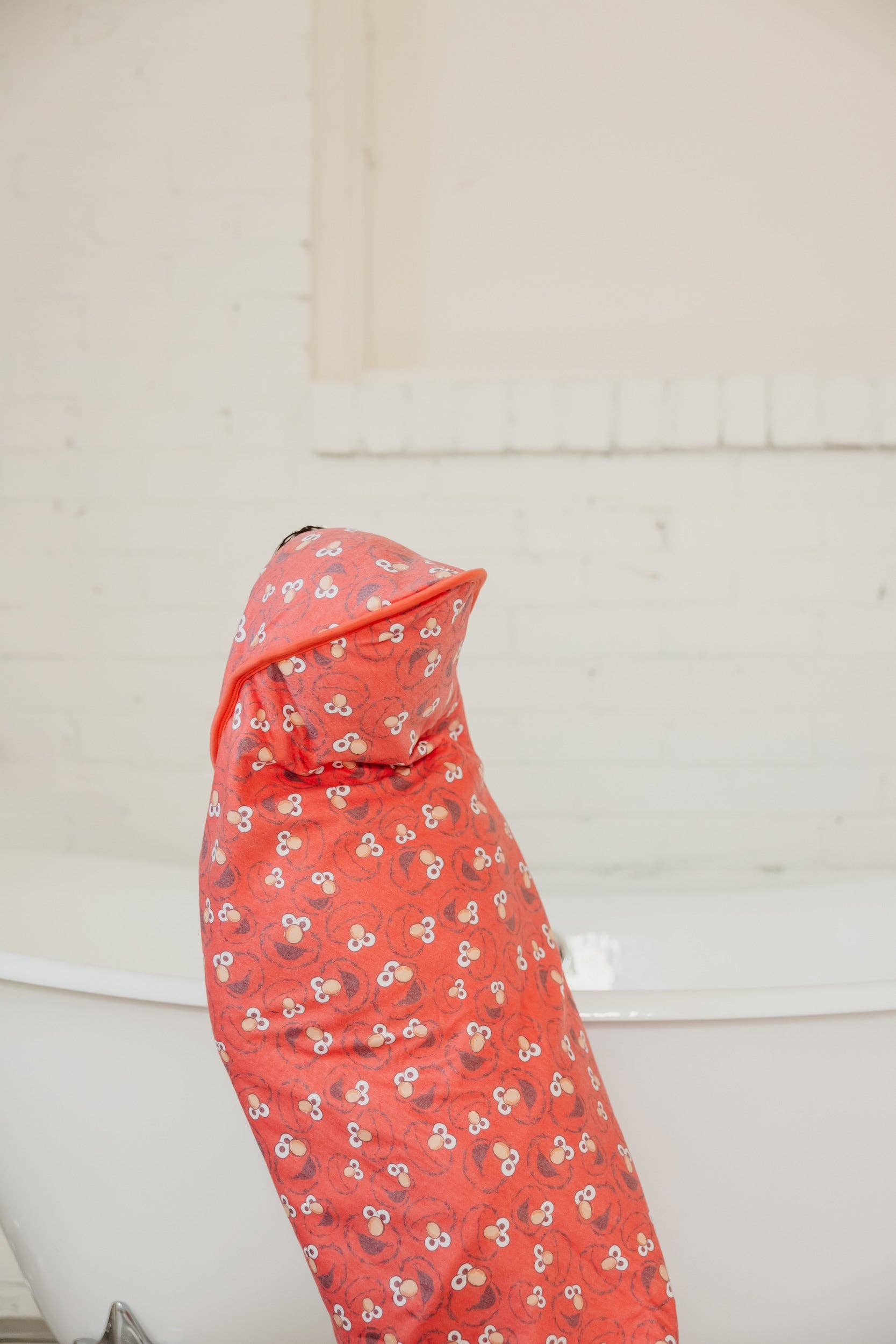 Premium Baby Knit Hooded Towel - Elmo
