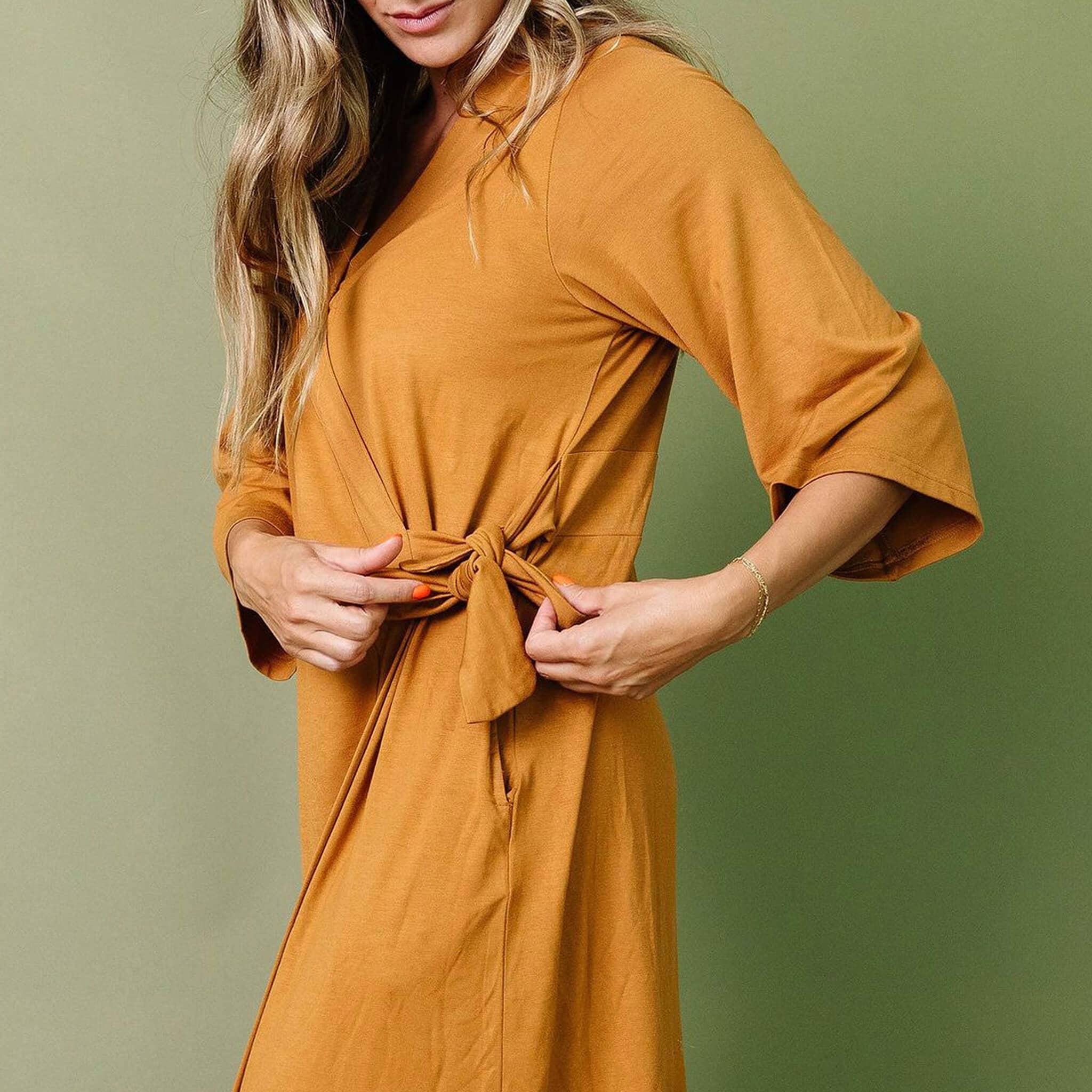 Women's Everyday Robe - Camel: Small