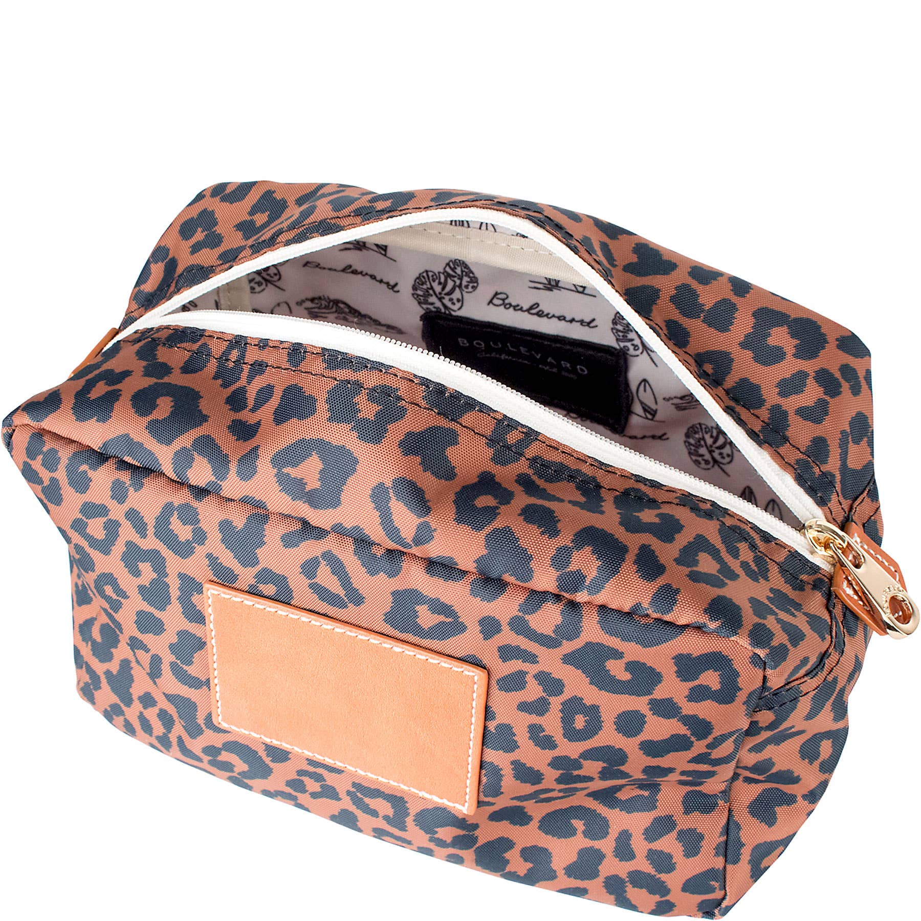 "Winnie" Large Utility Pouch (Personalizable): LEOPARD