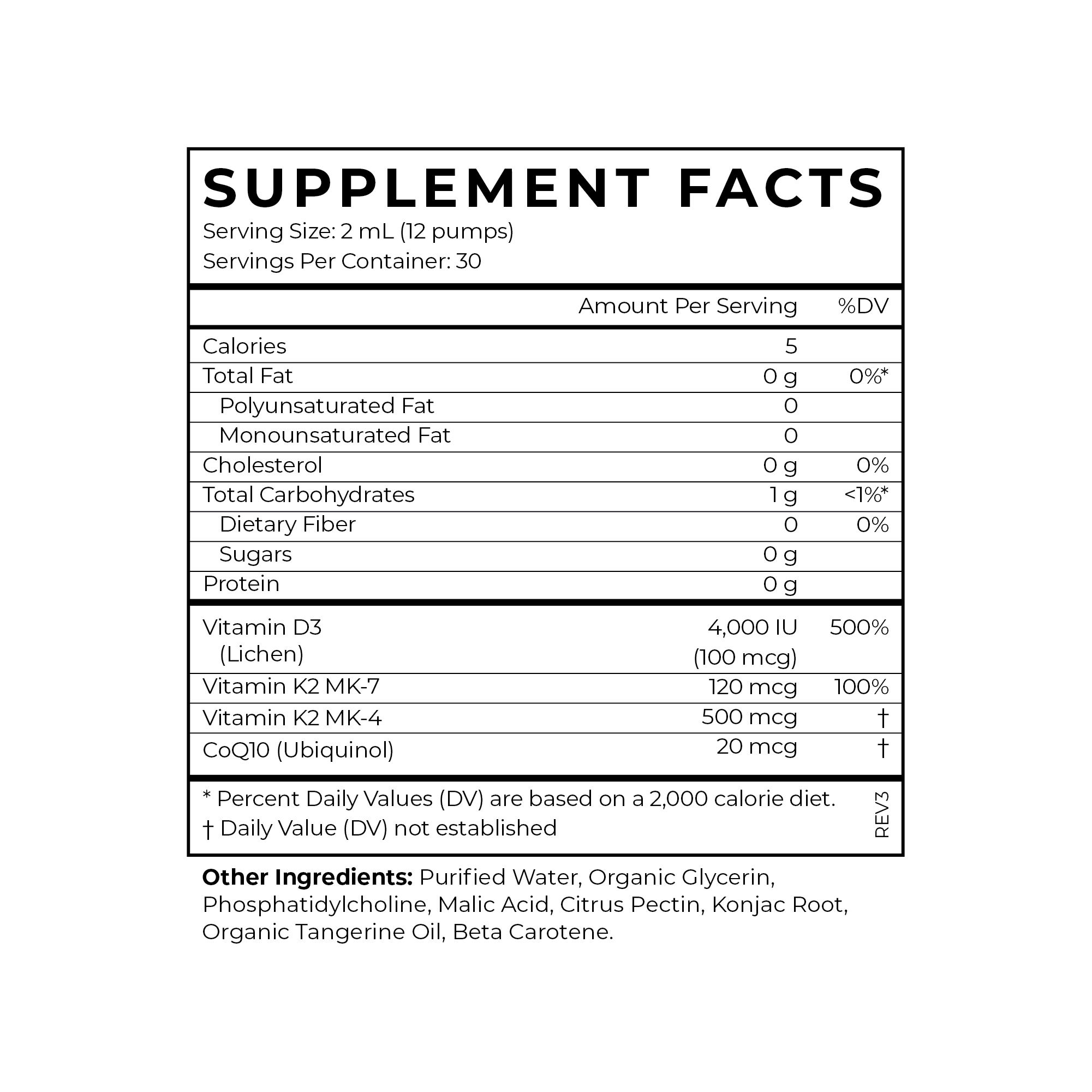 Liposomal Vitamin D3 + K2+ CoQ10