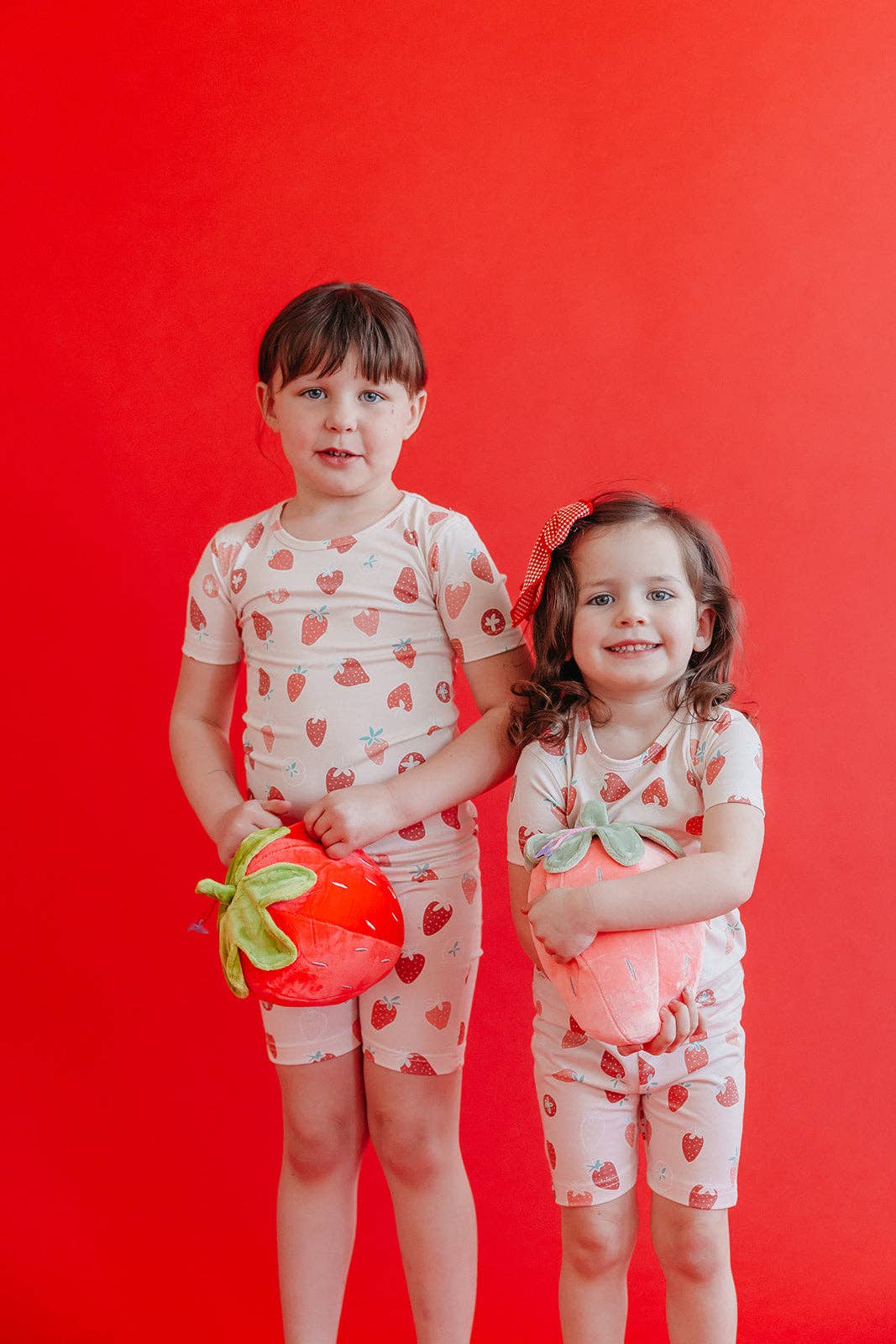 2pc Short Sleeve Pajama Set - Strawberry: 2T