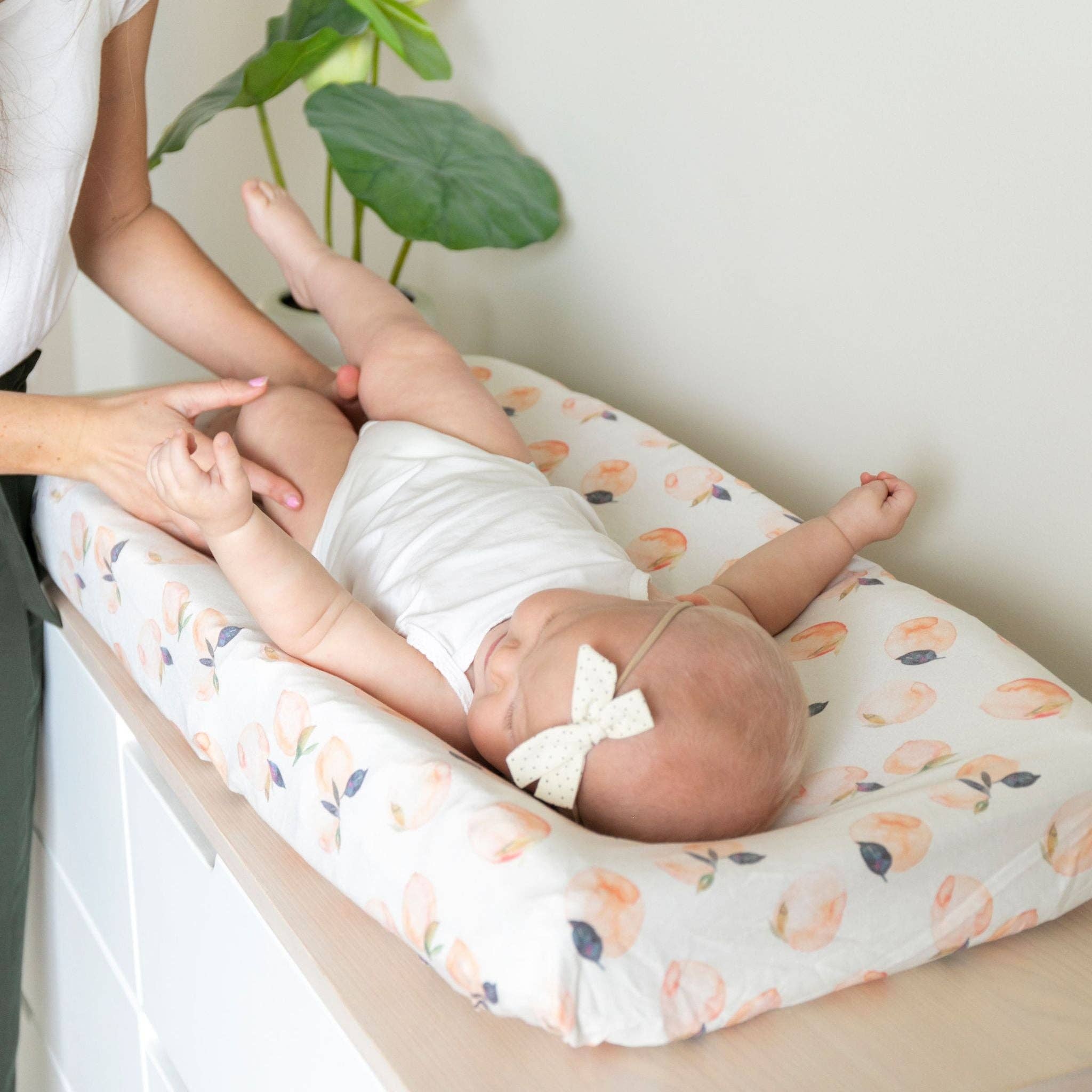 Premium Knit Diaper Changing Pad Cover - Caroline