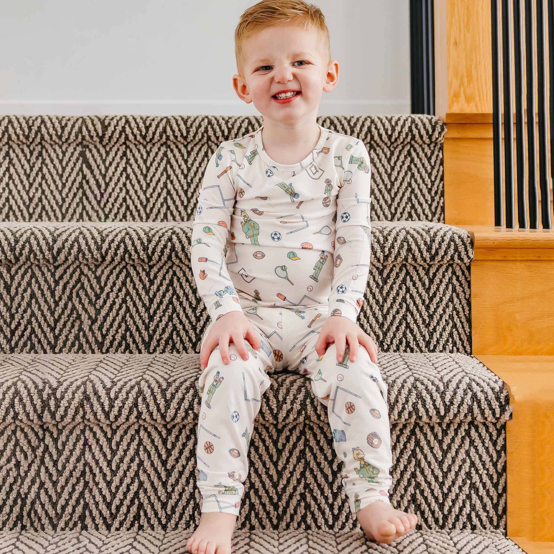 2pc Long Sleeve Pajama Set - Sesame Street Varsity Friends: 2T