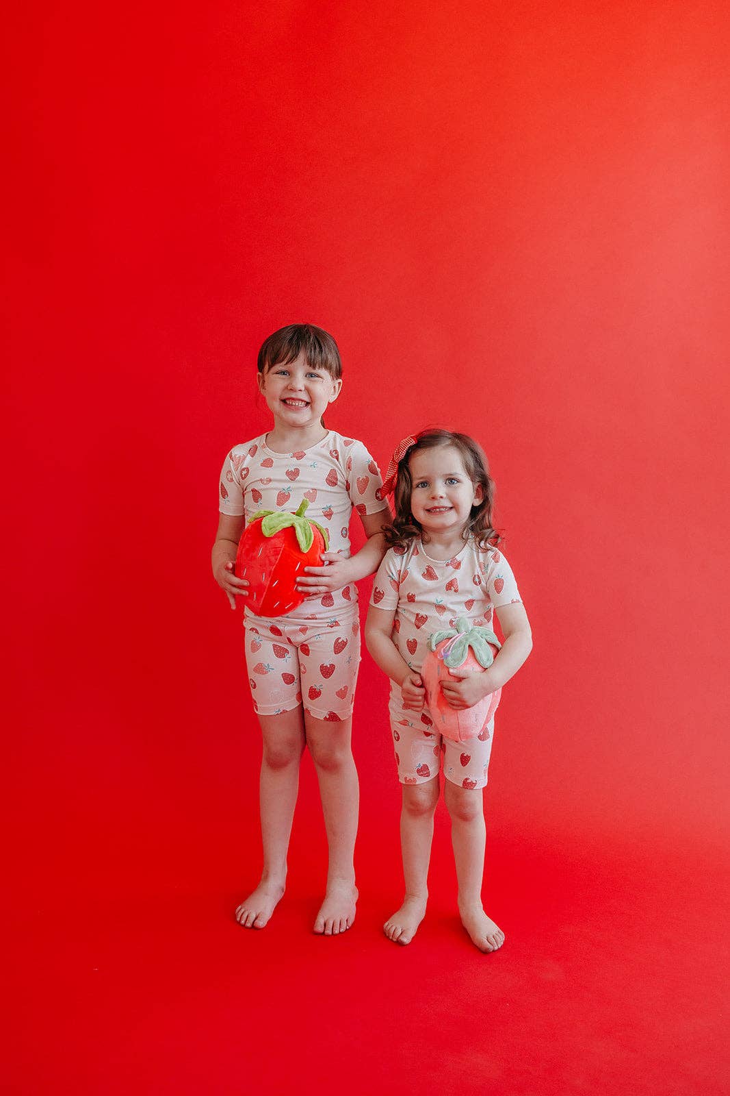 2pc Short Sleeve Pajama Set - Strawberry: 2T