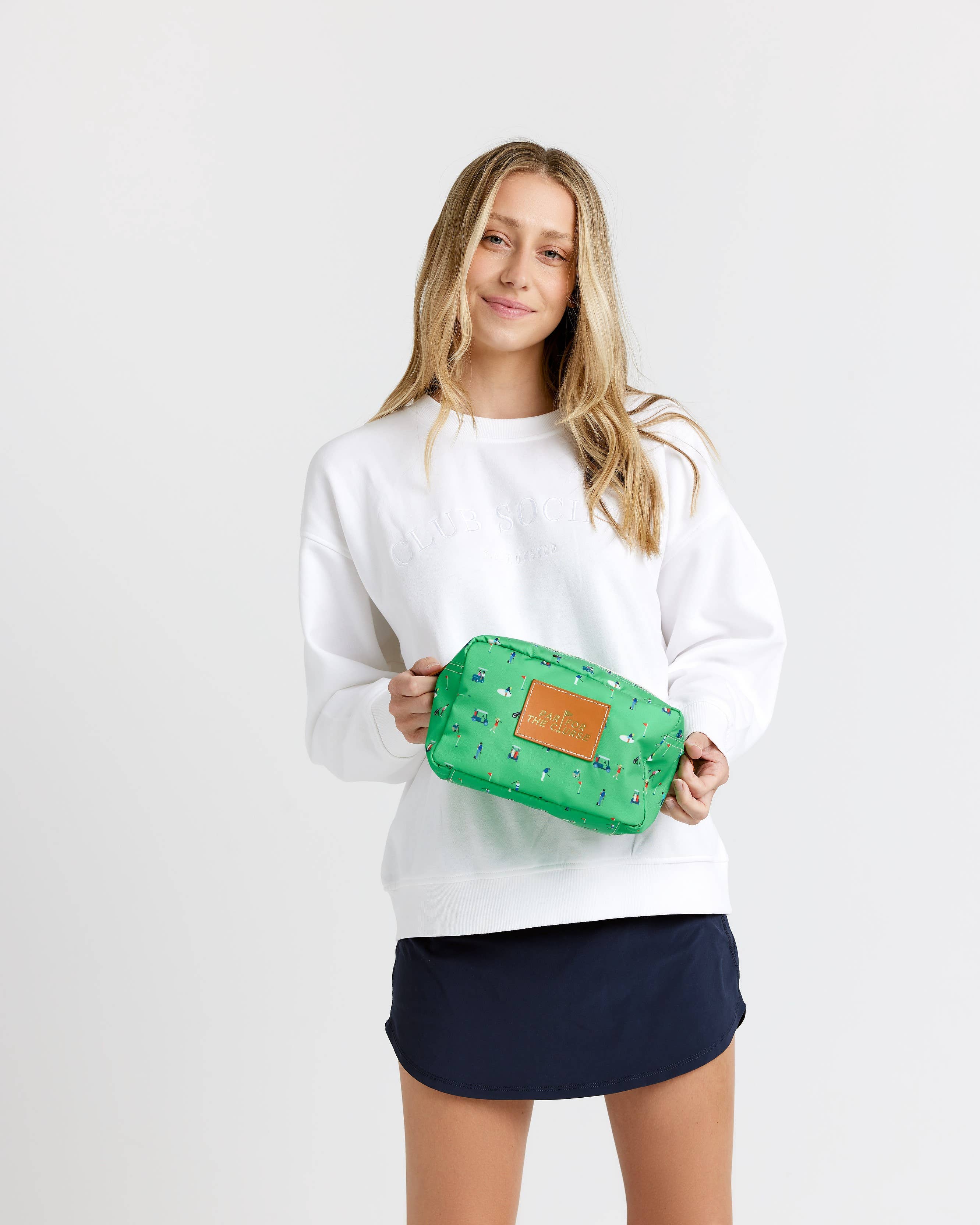 "Winnie" Large Utility Pouch (Personalizable): NAVY STRIPE