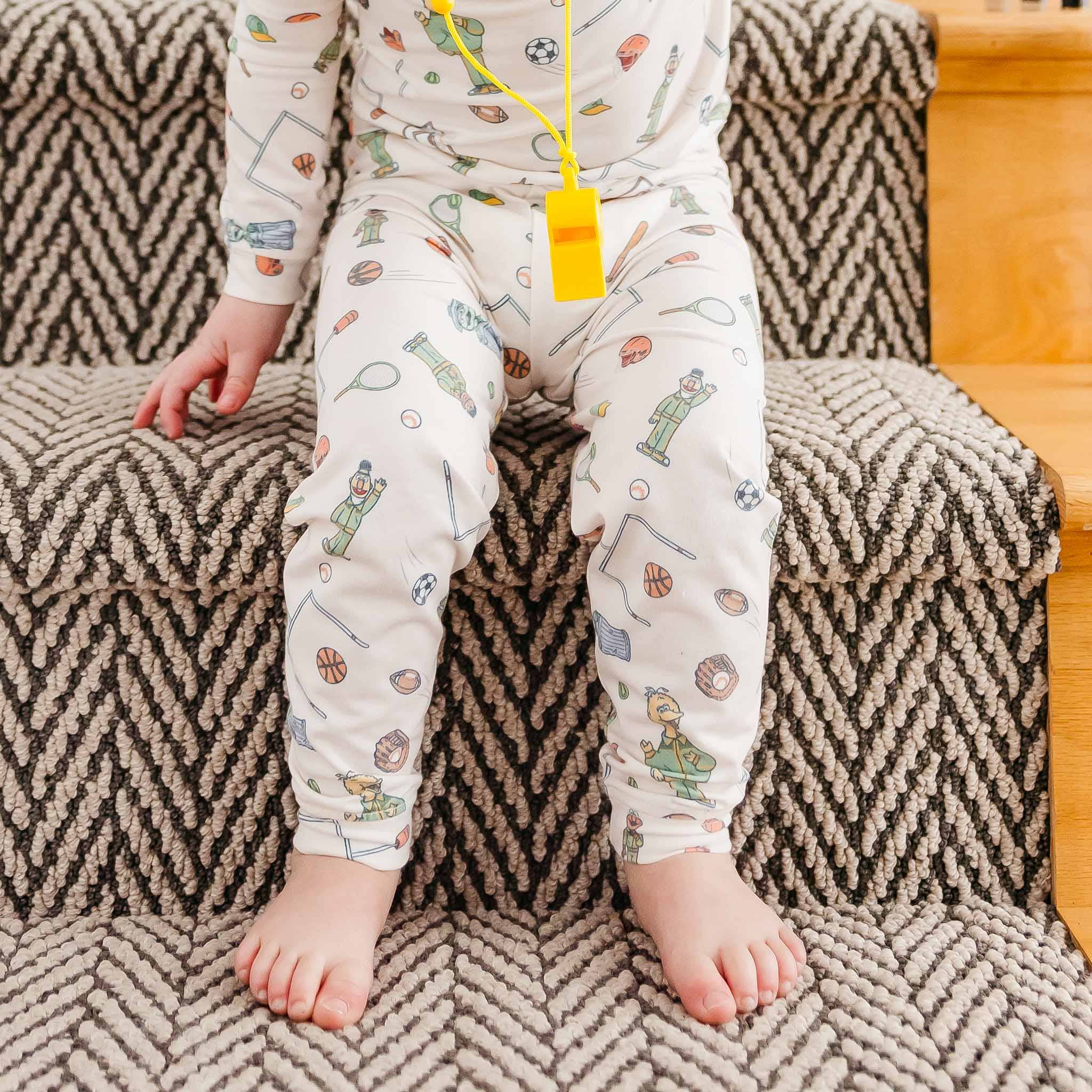 2pc Long Sleeve Pajama Set - Sesame Street Varsity Friends: 2T