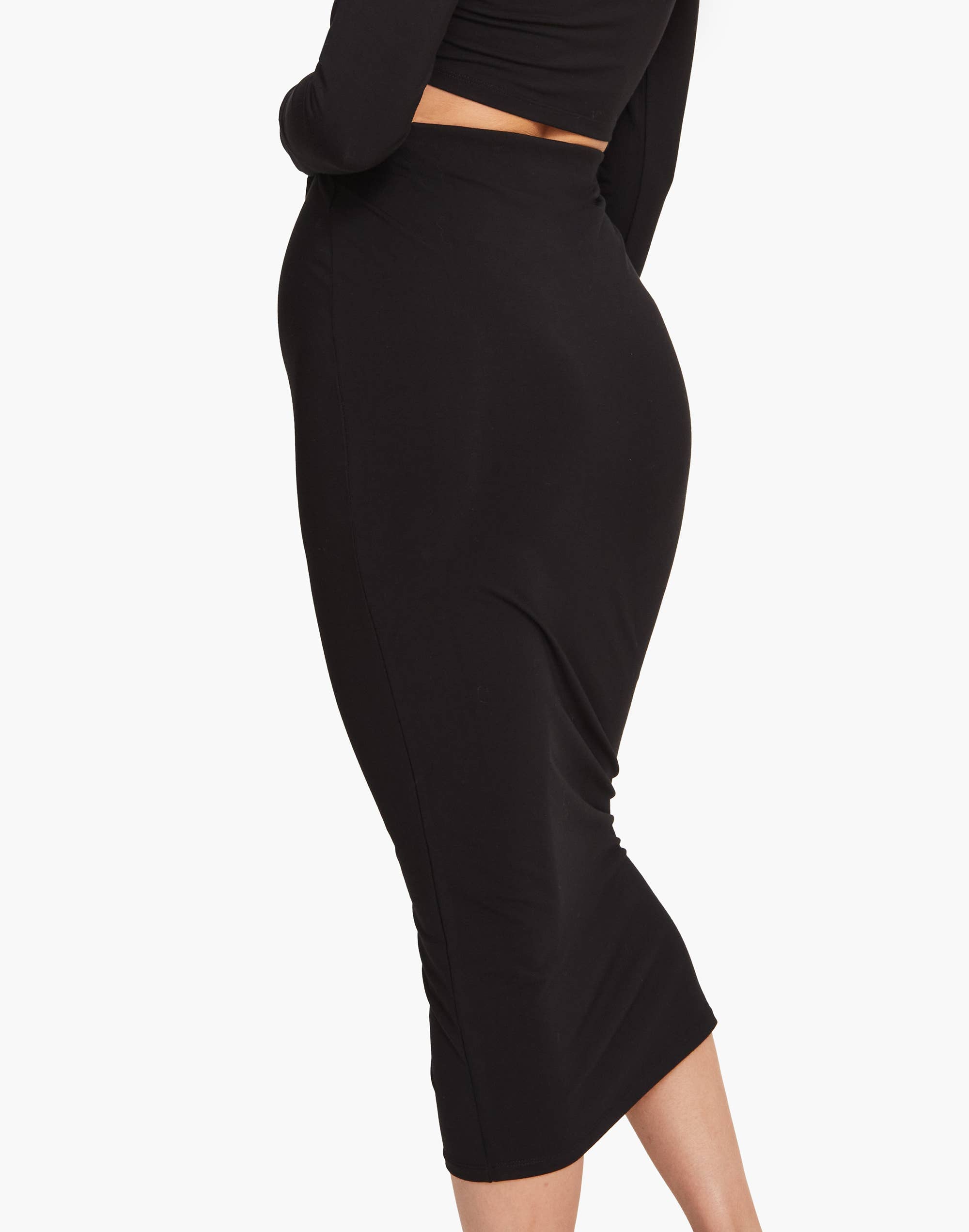 The Body Midi Skirt: Black / S