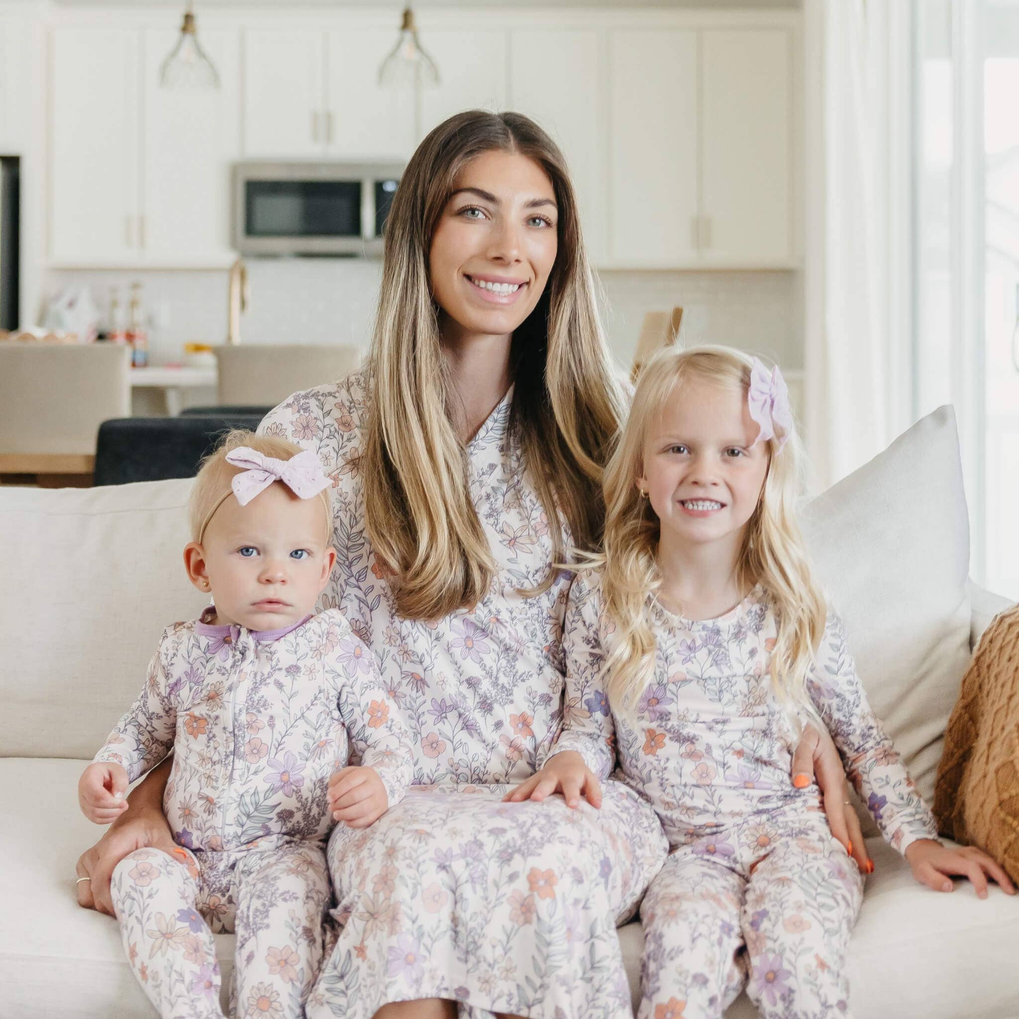 2pc Long Sleeve Pajama Set - Flora: 2T