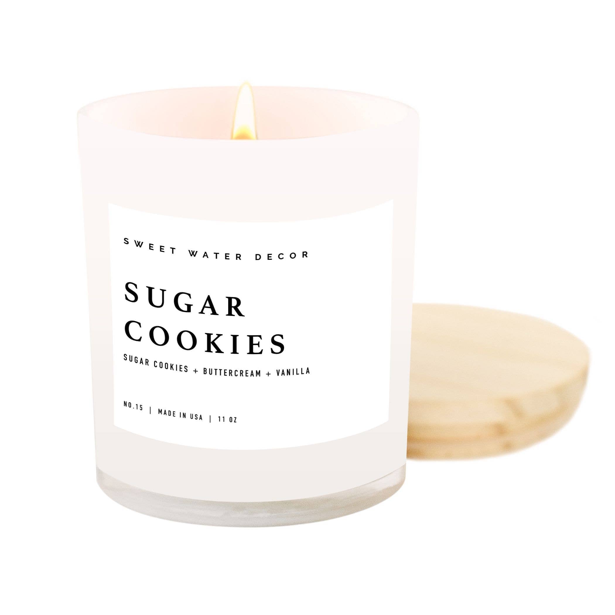 Sugar Cookies Soy Candle - White Jar - 11 oz