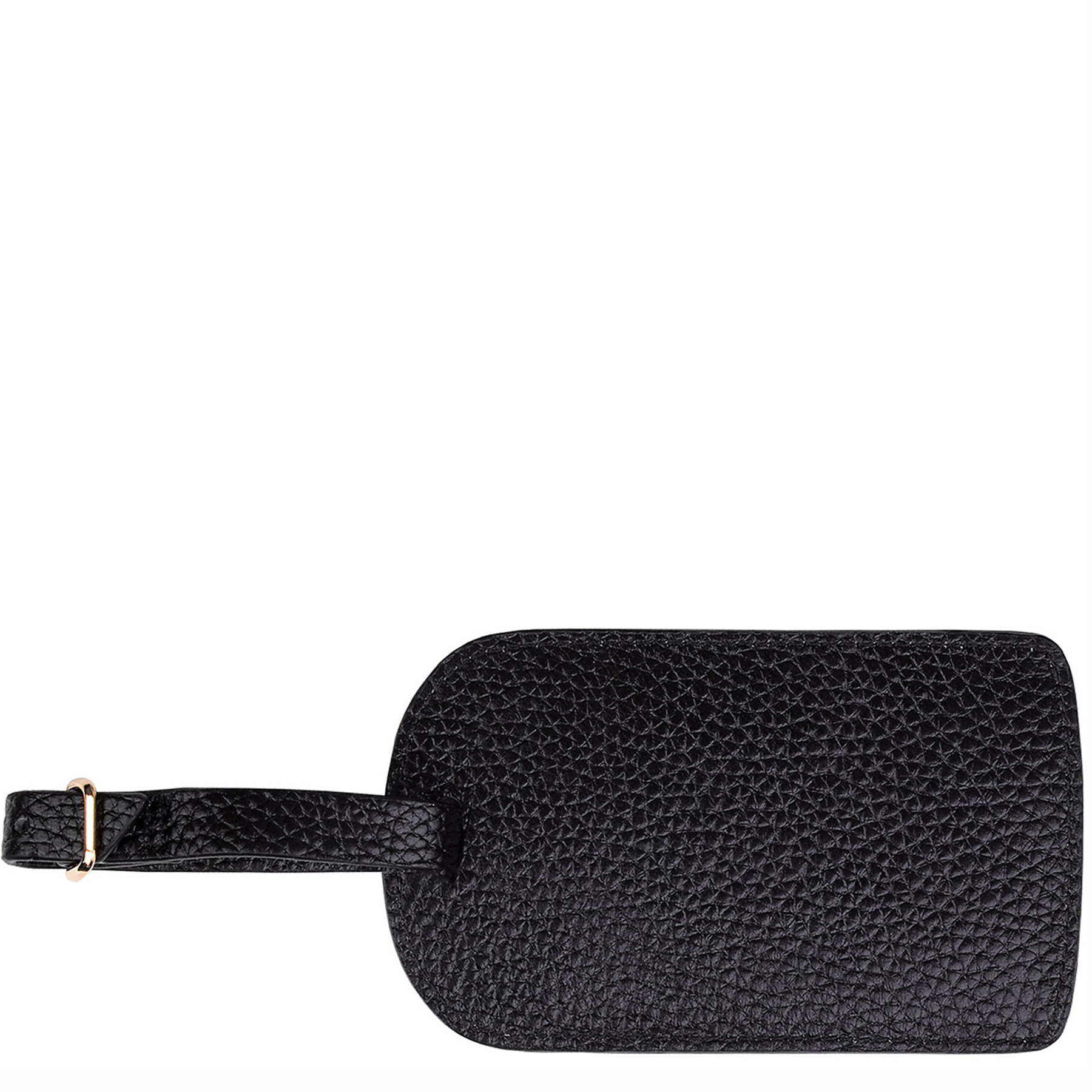 "Amelia" Leather Luggage Tag (Personalizable): Onyx