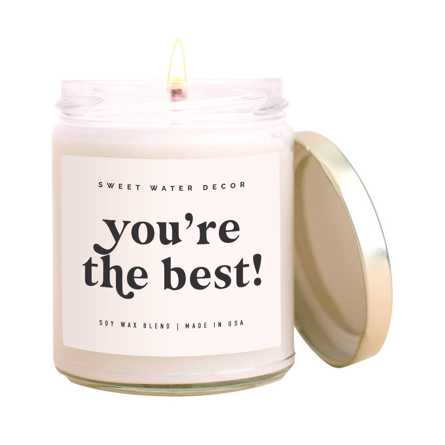 You're The Best! Soy Candle - Clear Jar - Ecru - 9 oz